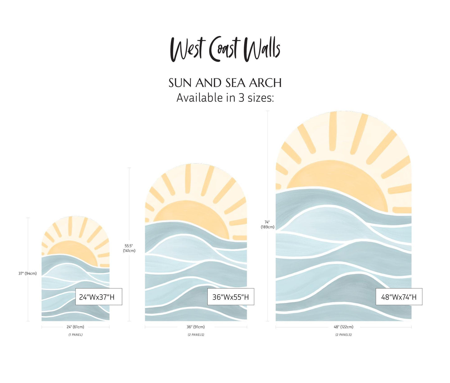Sun and Sea Removable Arch Decal