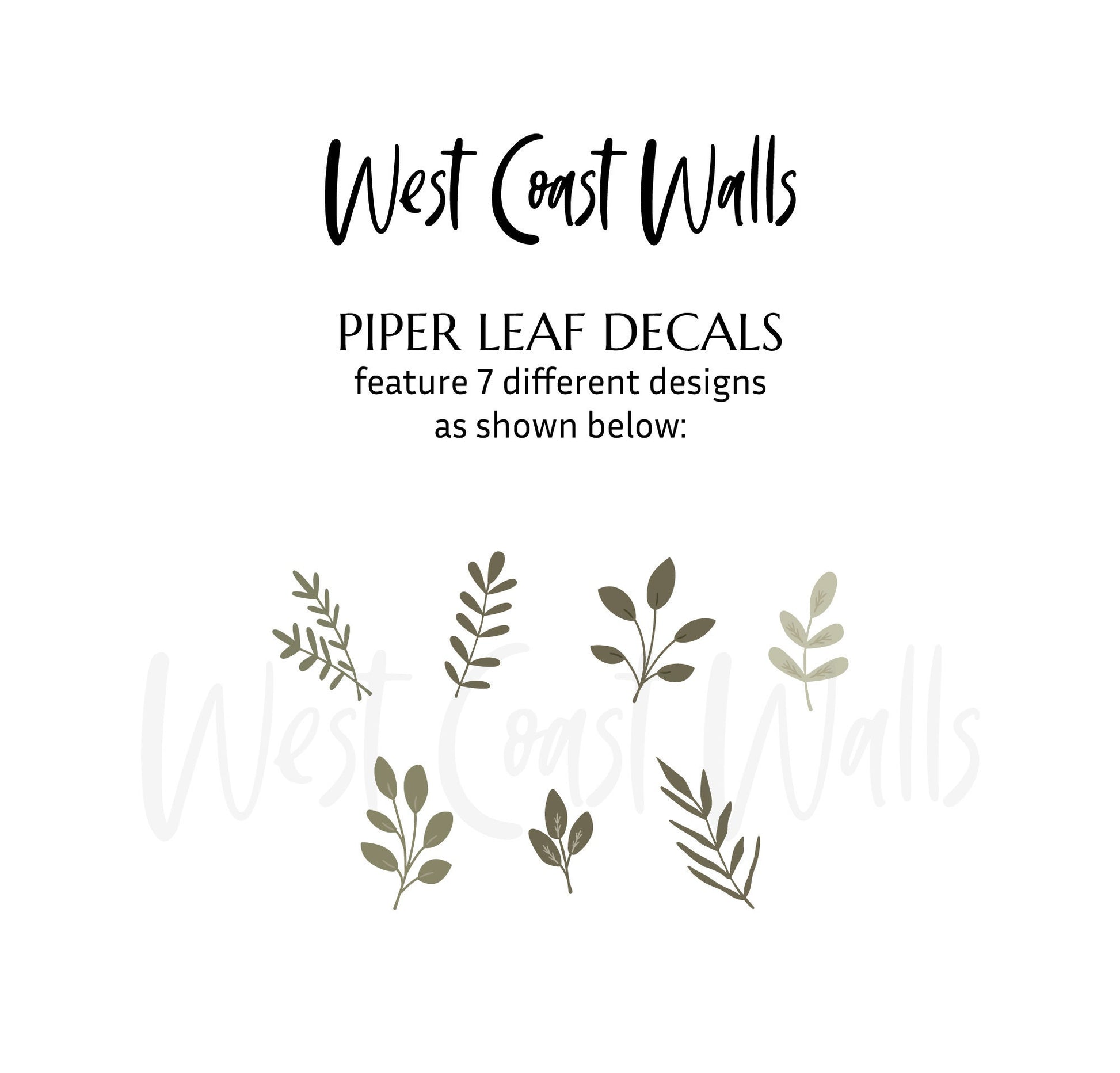 Piper Leaf Removable Decals