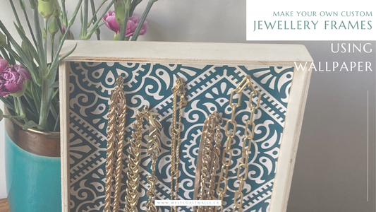 DIY Jewellery Frames with Peel and Stick Wallpaper
