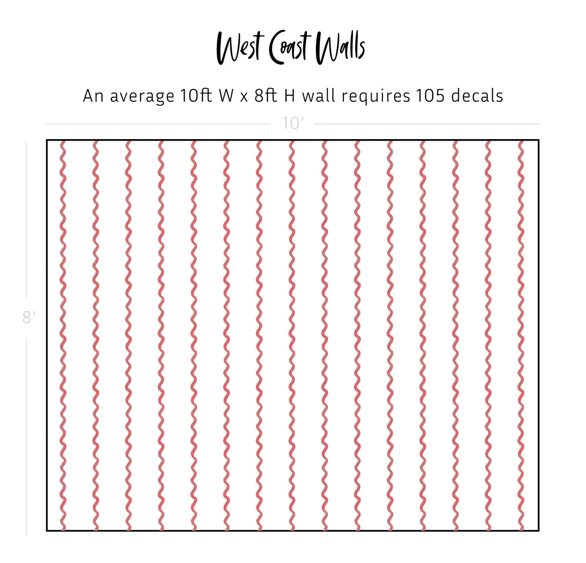 Wavy Stripes Wall Decals