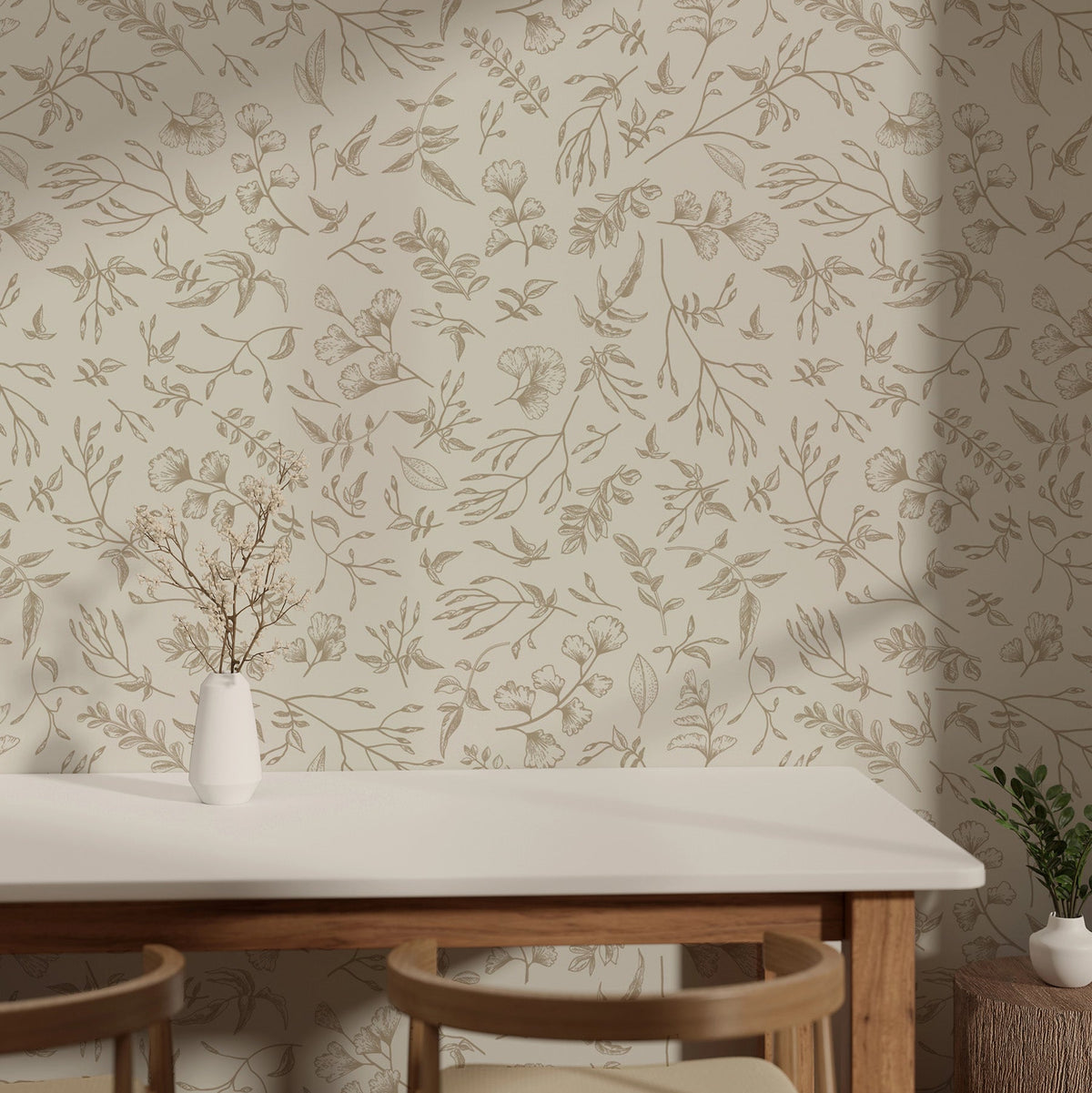 Dainty Floral Botanical Wallpaper