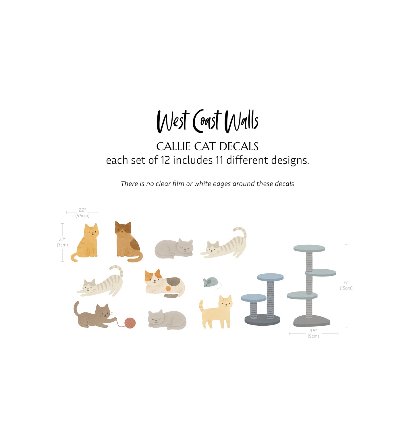 Callie Cat Removable Wall Decals