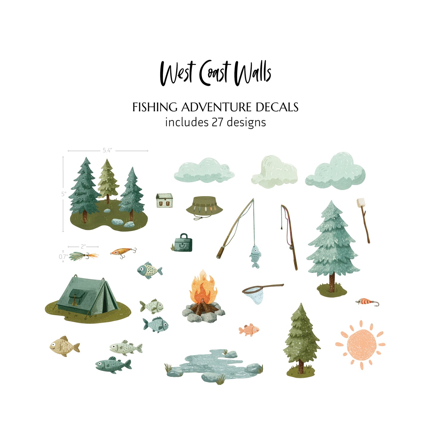Fishing Adventure Wall Decals