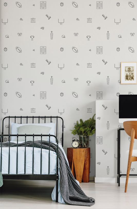 Minimalist Football Theme Wall Decals