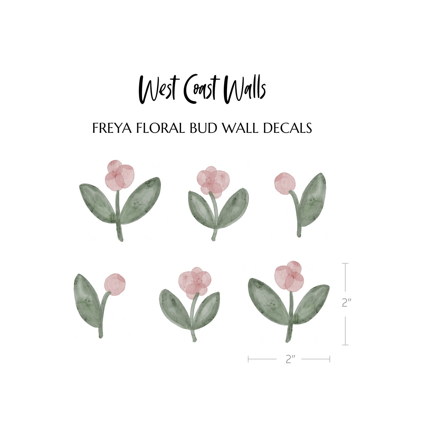 Freya Floral Bud Wall Decals