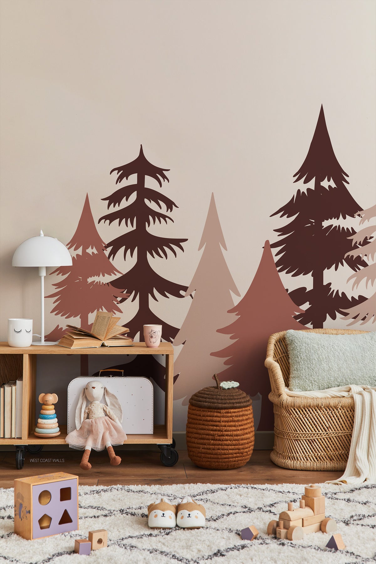 Woodland Pines Silhouette Decal set