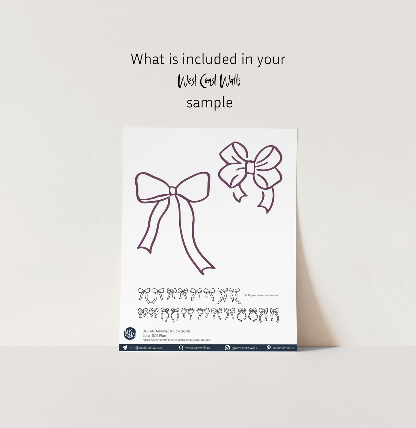 Minimalist Bow Decals