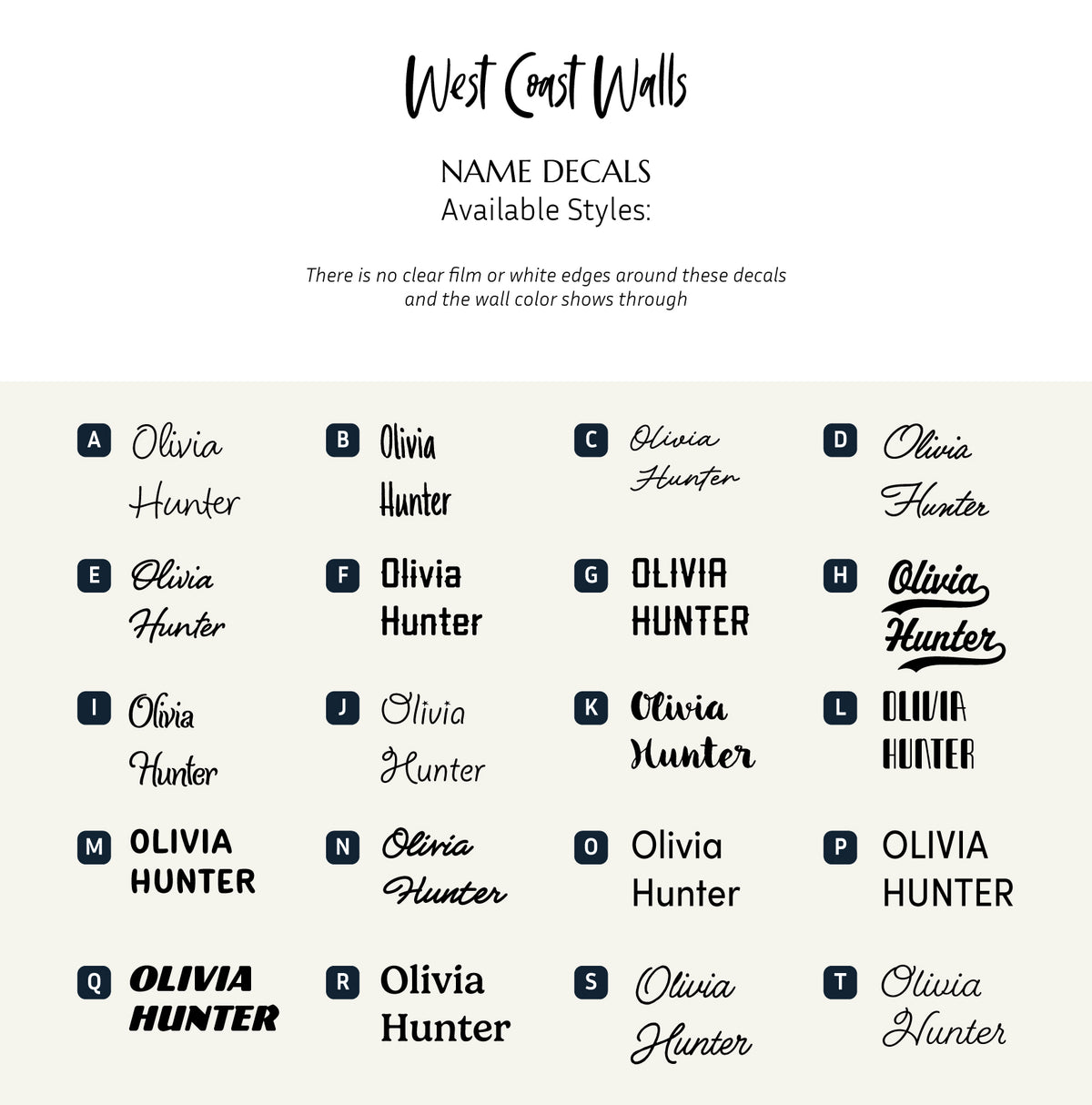 Personalized Name Wall Decal