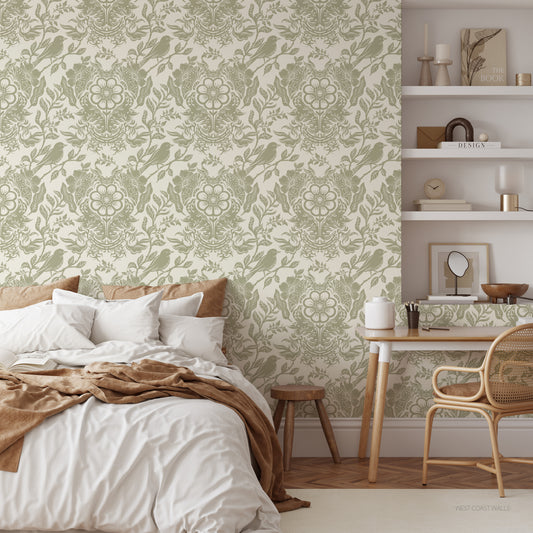 Birds and Branches Wallpaper (Papillon Patterns x West Coast Walls)