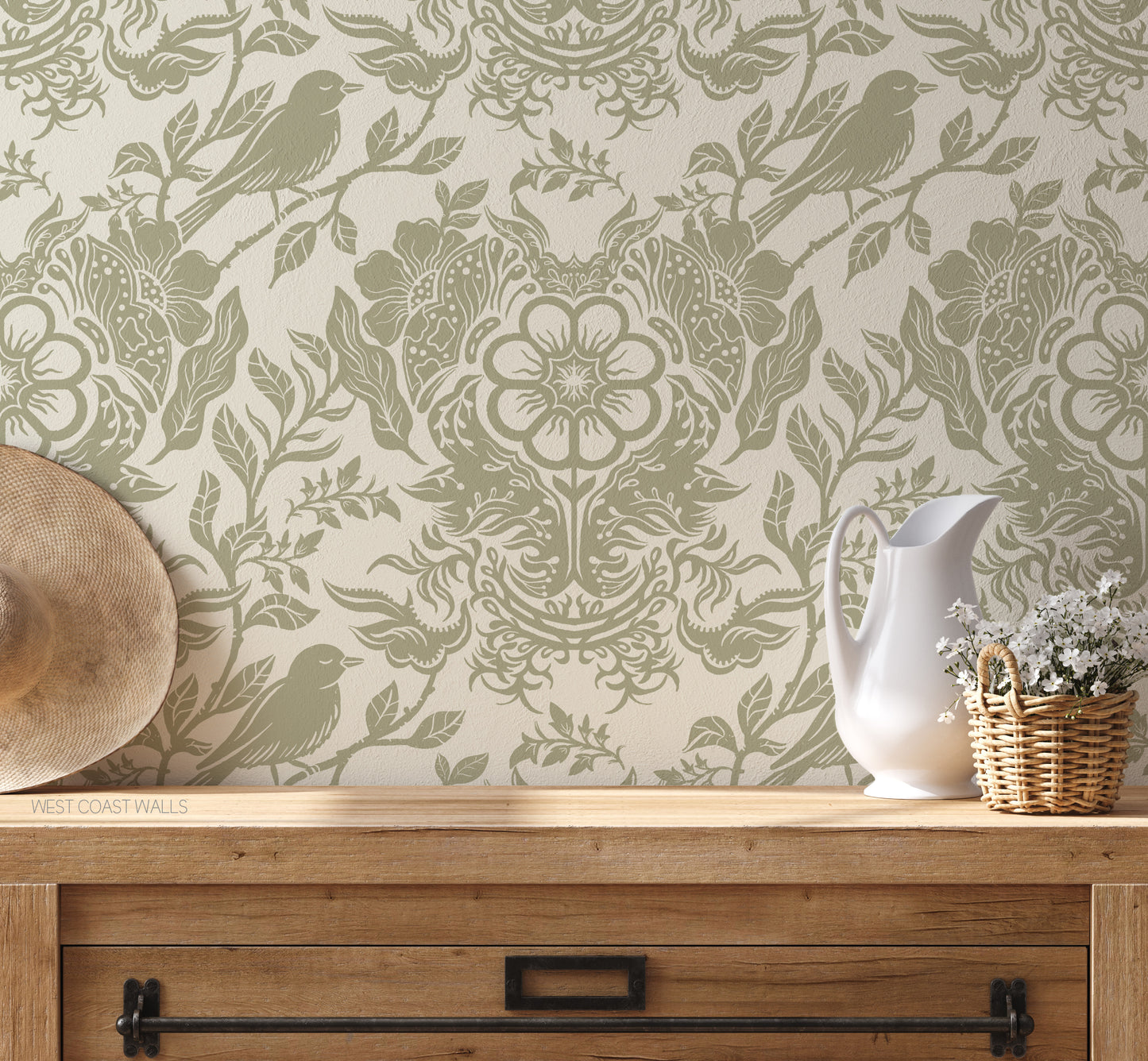 Birds and Branches Wallpaper (Papillon Patterns x West Coast Walls)