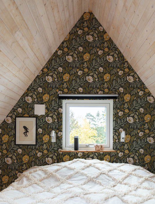 Tossed Flowers Wallpaper (Papillon Patterns x West Coast Walls)