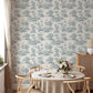 Blue Countryside Toile Wallpaper