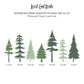Woodland Pines Silhouette Decal set