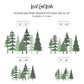 Woodland Pines Silhouette Decal set