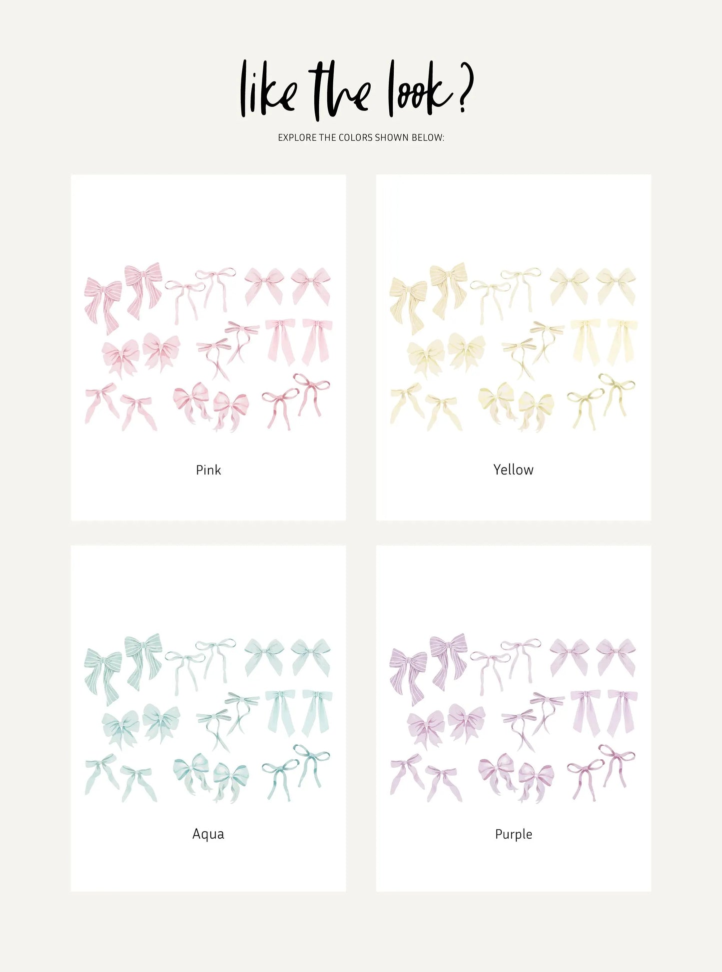Ribbon Bow Decals