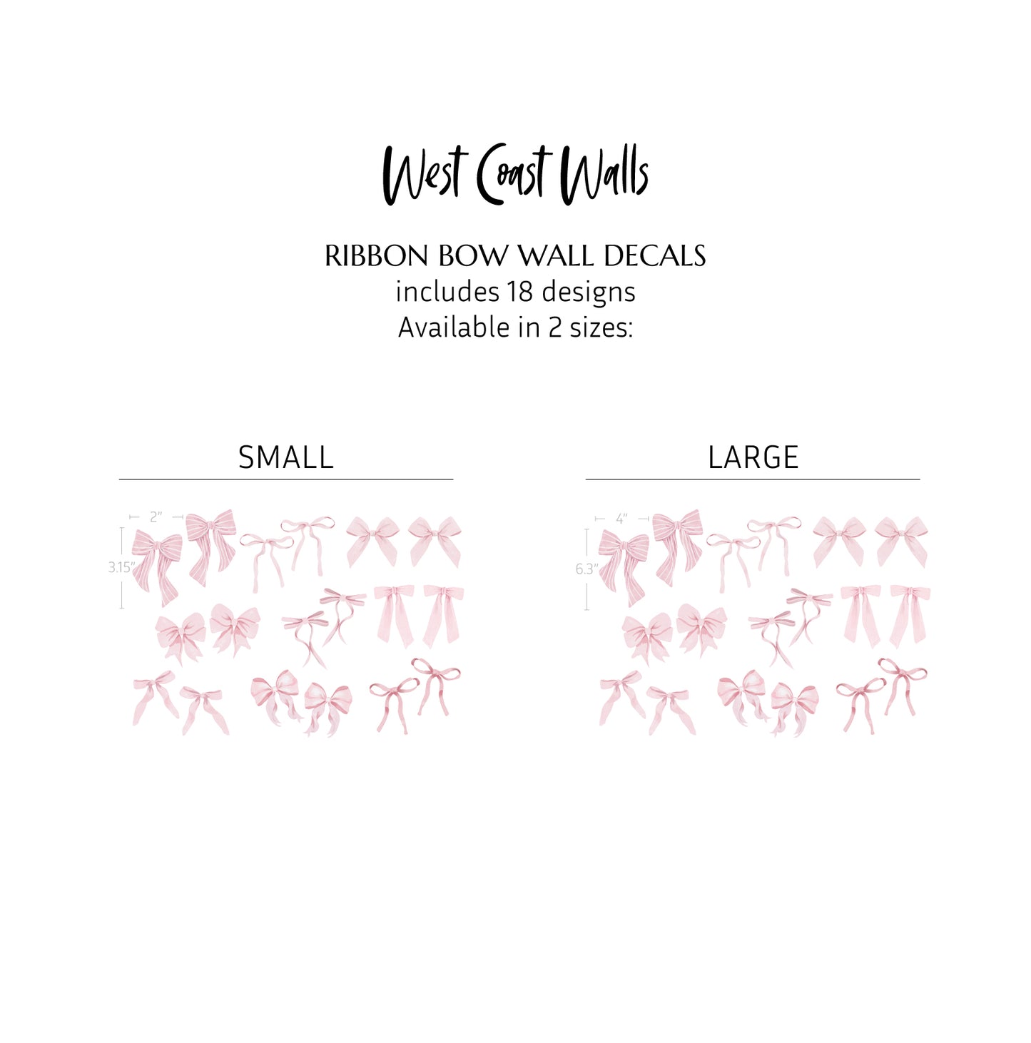 Ribbon Bow Decals