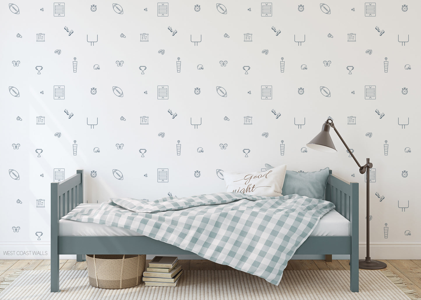 Minimalist Football Theme Wall Decals