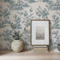 Blue Countryside Toile Wallpaper