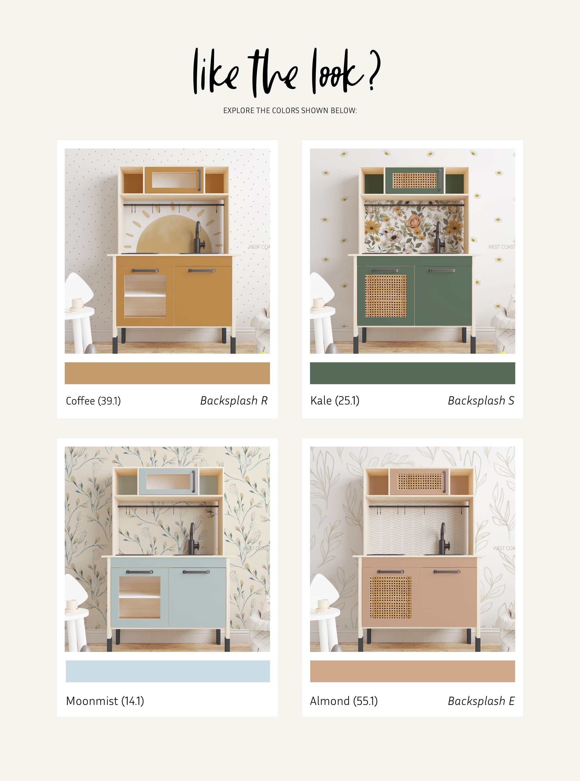 Ikea DUKTIG Kitchen Removable Decals – West Coast Walls