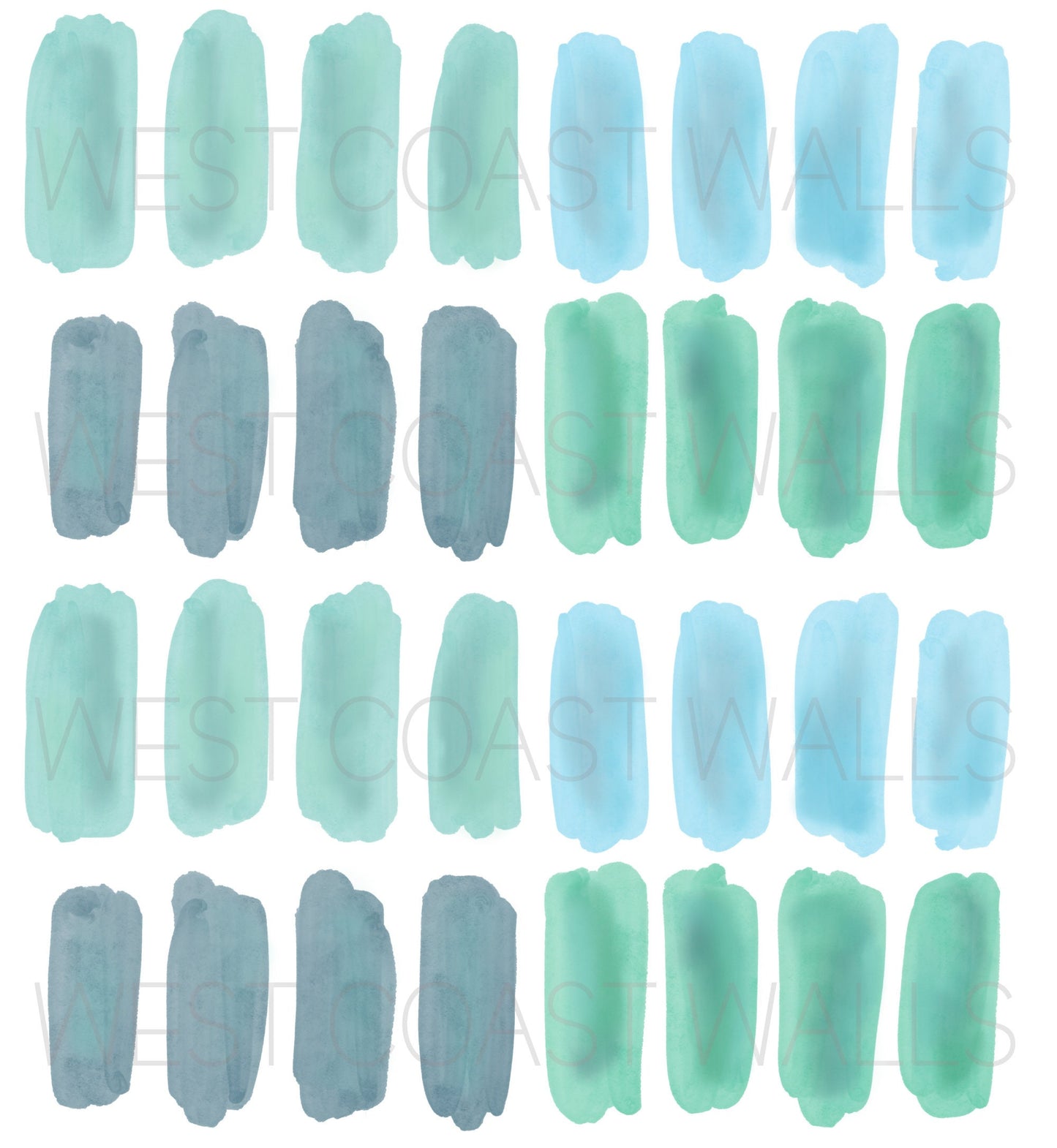 Stubby Irregular Watercolor Line Decals