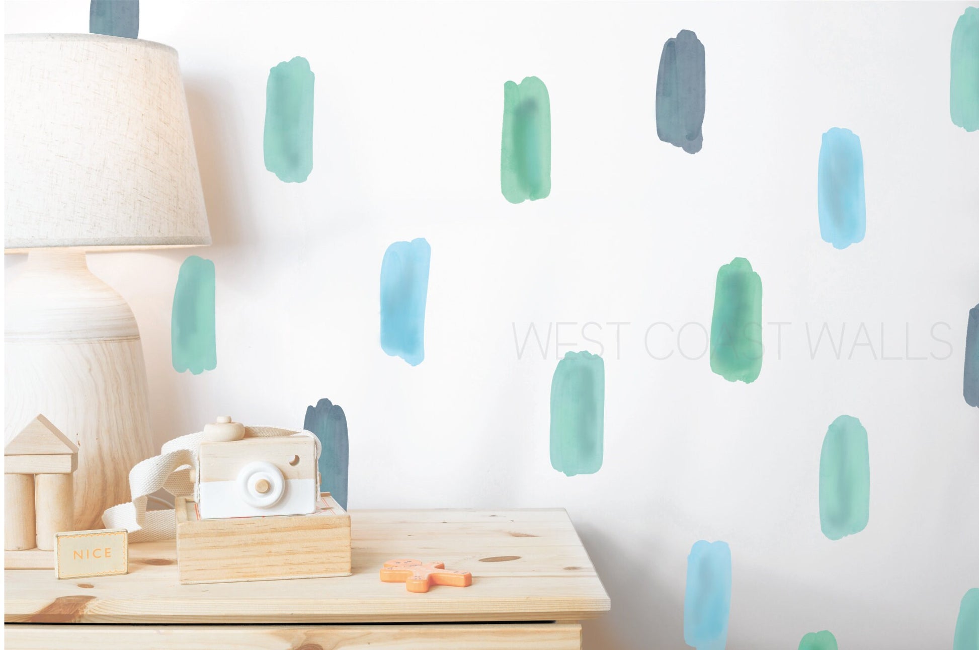 Stubby Irregular Watercolor Line Decals