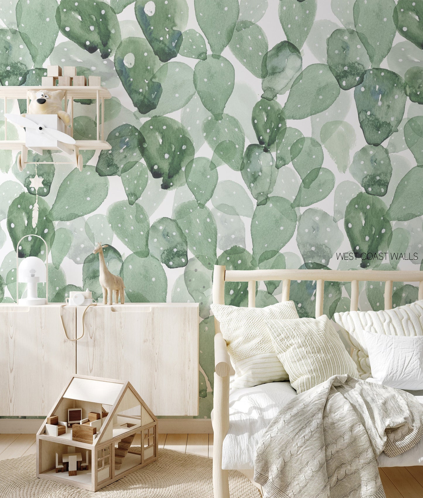 Cactus Watercolour Wallpaper