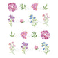 Removable Wildflower Watercolor Floral Wall Decals