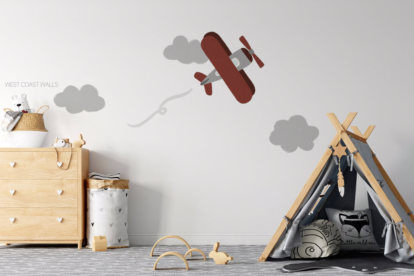 Painted Airplane Wall Decal