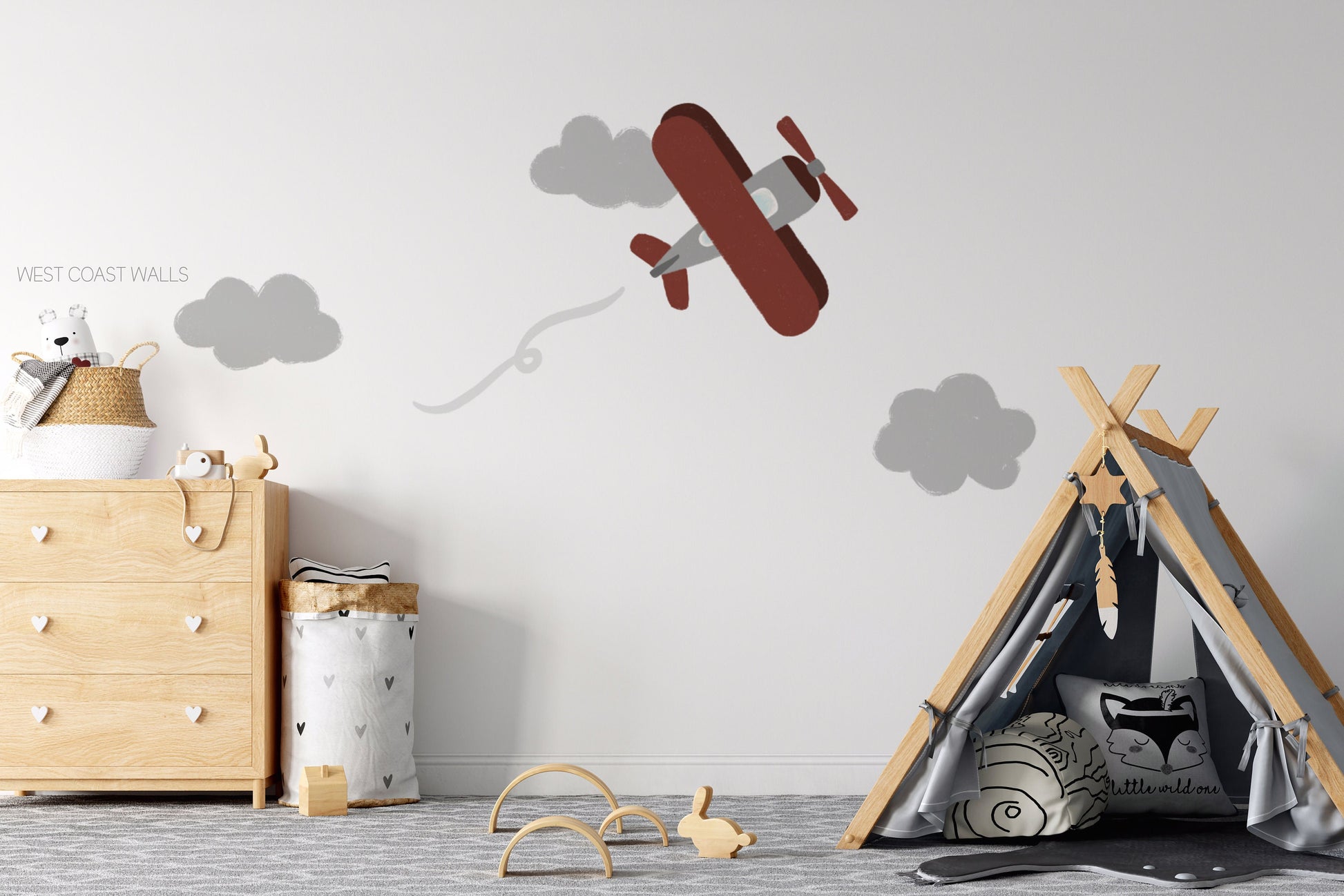 Painted Airplane Wall Decal