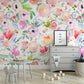 Bright and Cheery Painted Floral Wallpaper