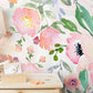 Bright and Cheery Painted Floral Wallpaper