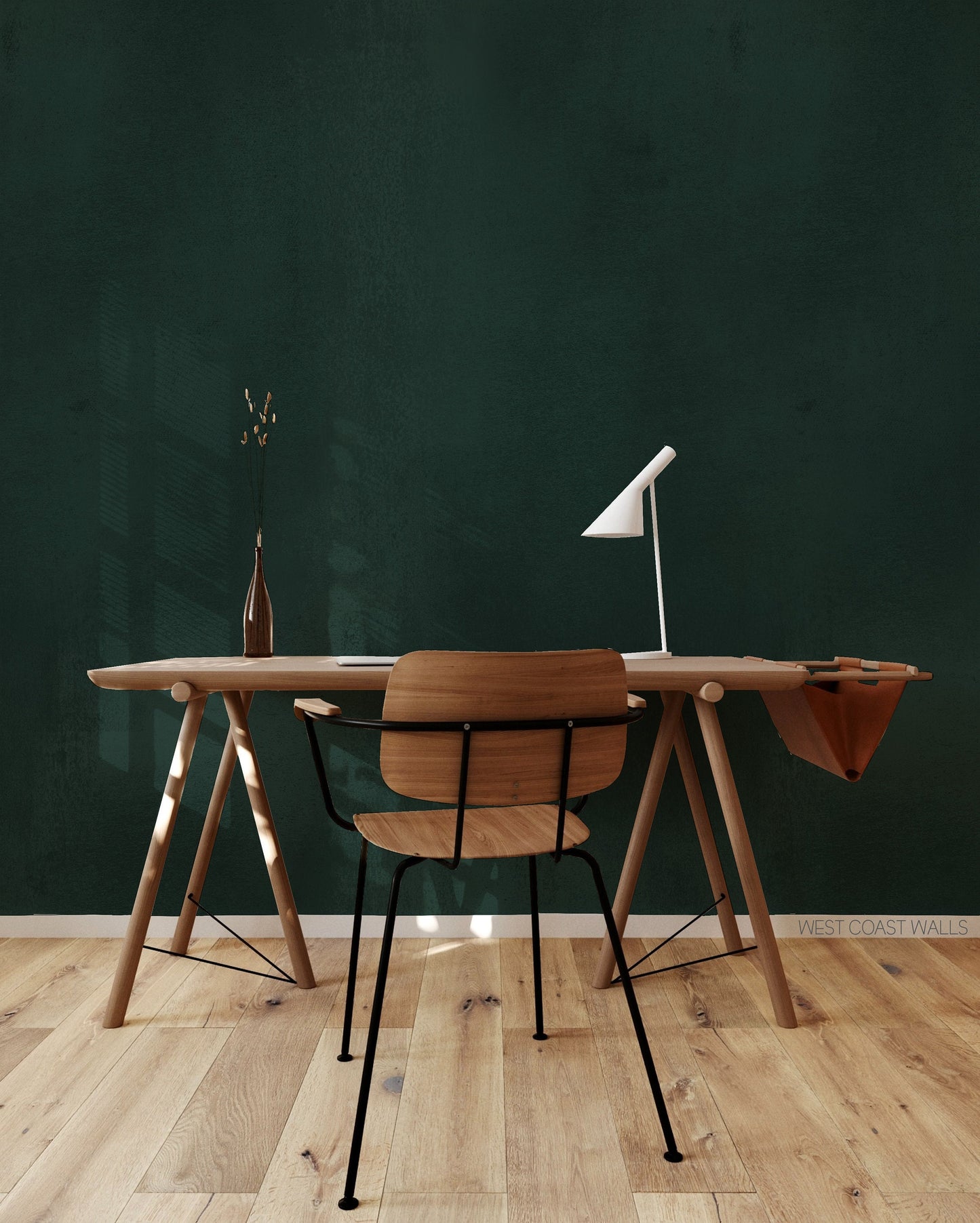 Emerald Green Textured Wallpaper