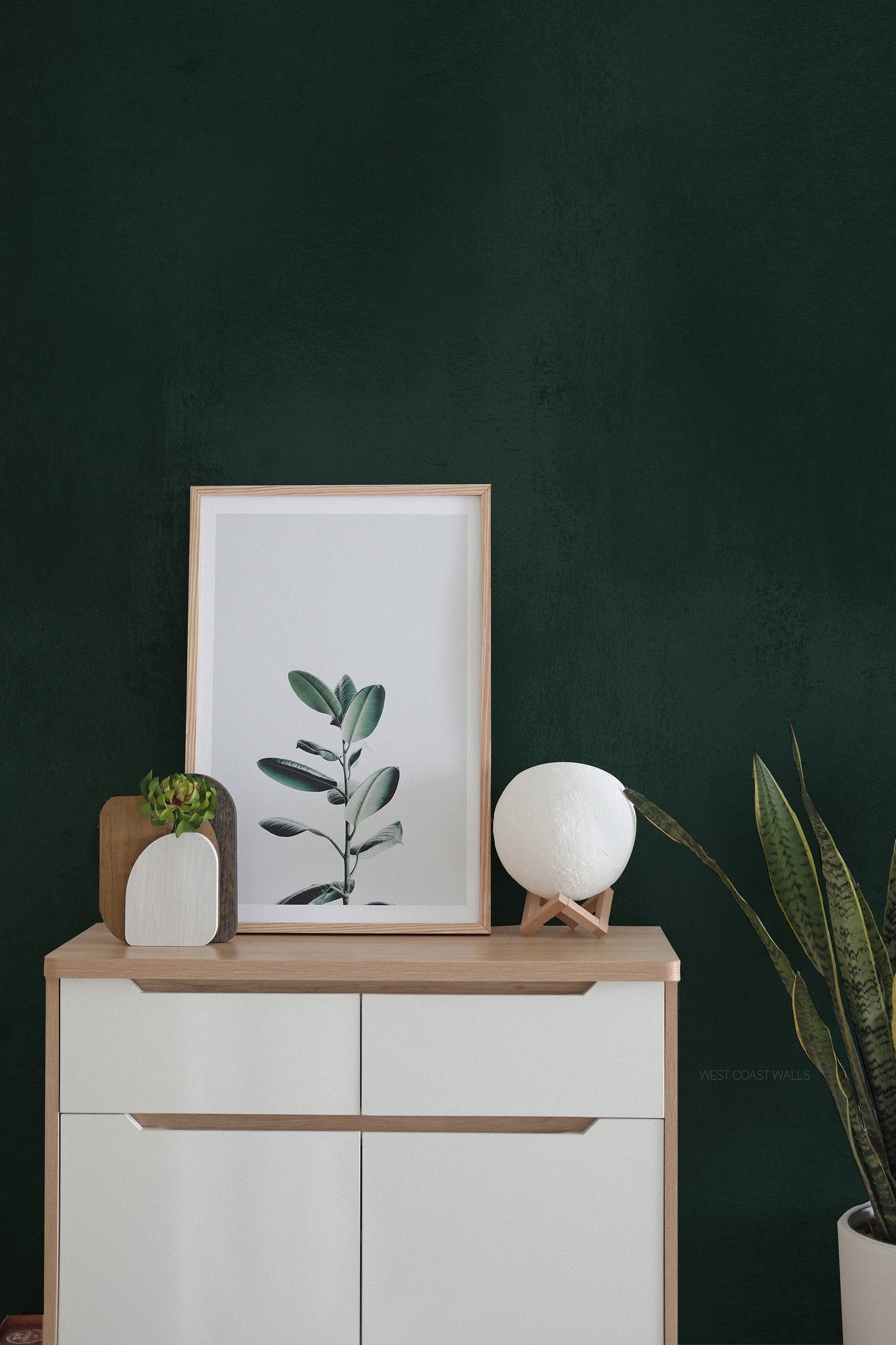 Emerald Green Textured Wallpaper