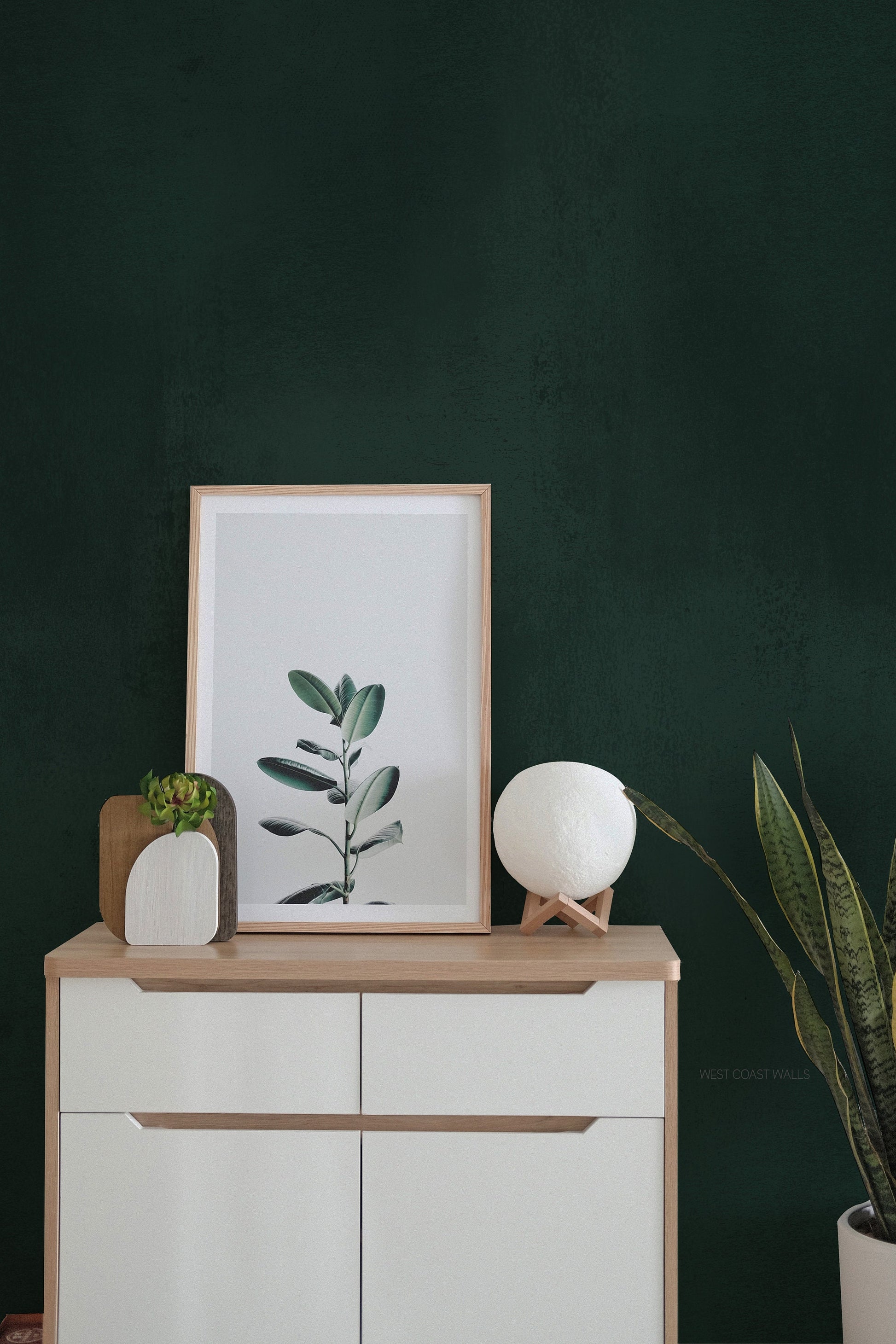 Emerald Green Textured Wallpaper