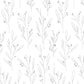 Minimal Floral Bud and Leaves Wallpaper