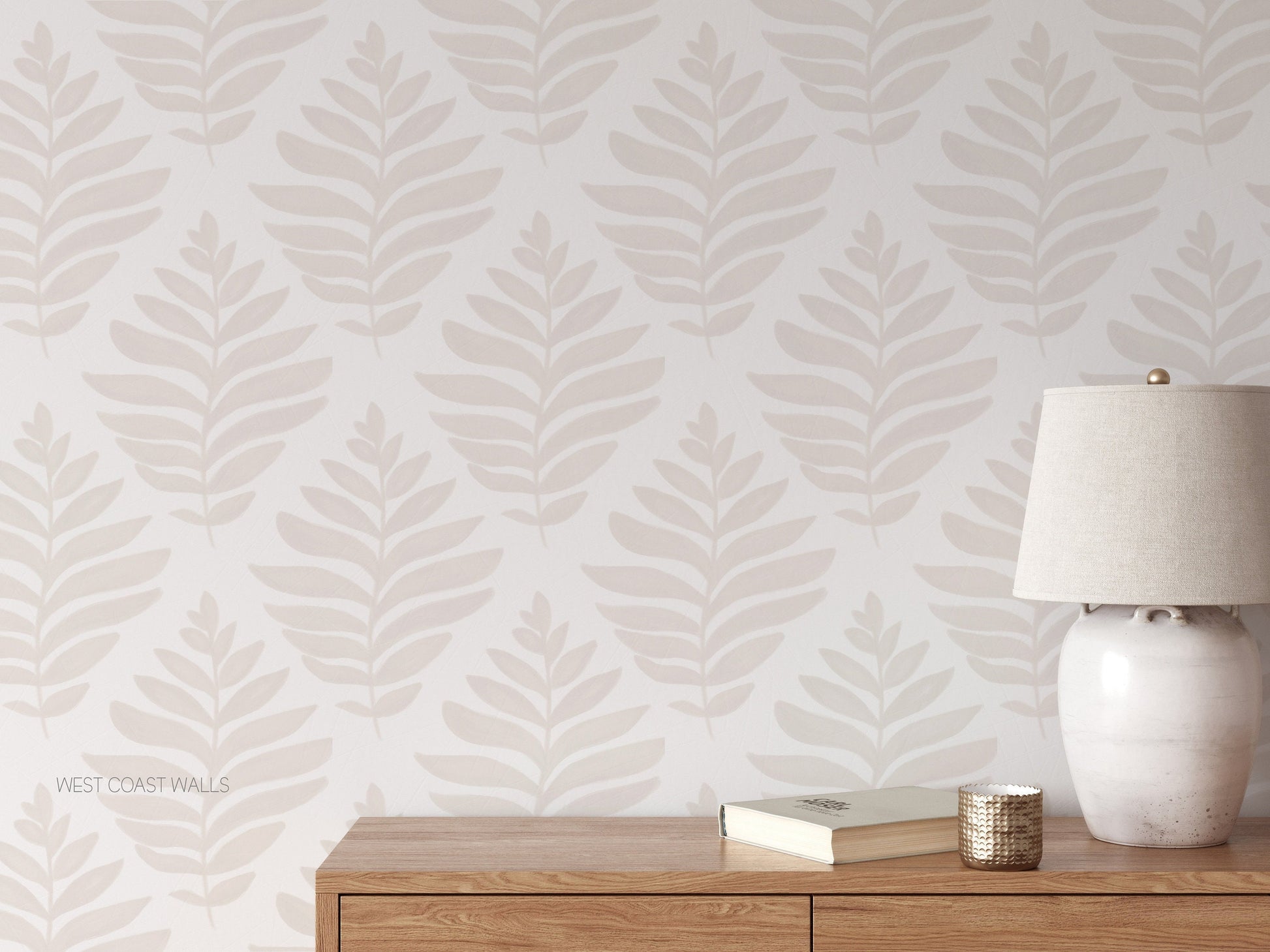 Geometric Leaf Wallpaper