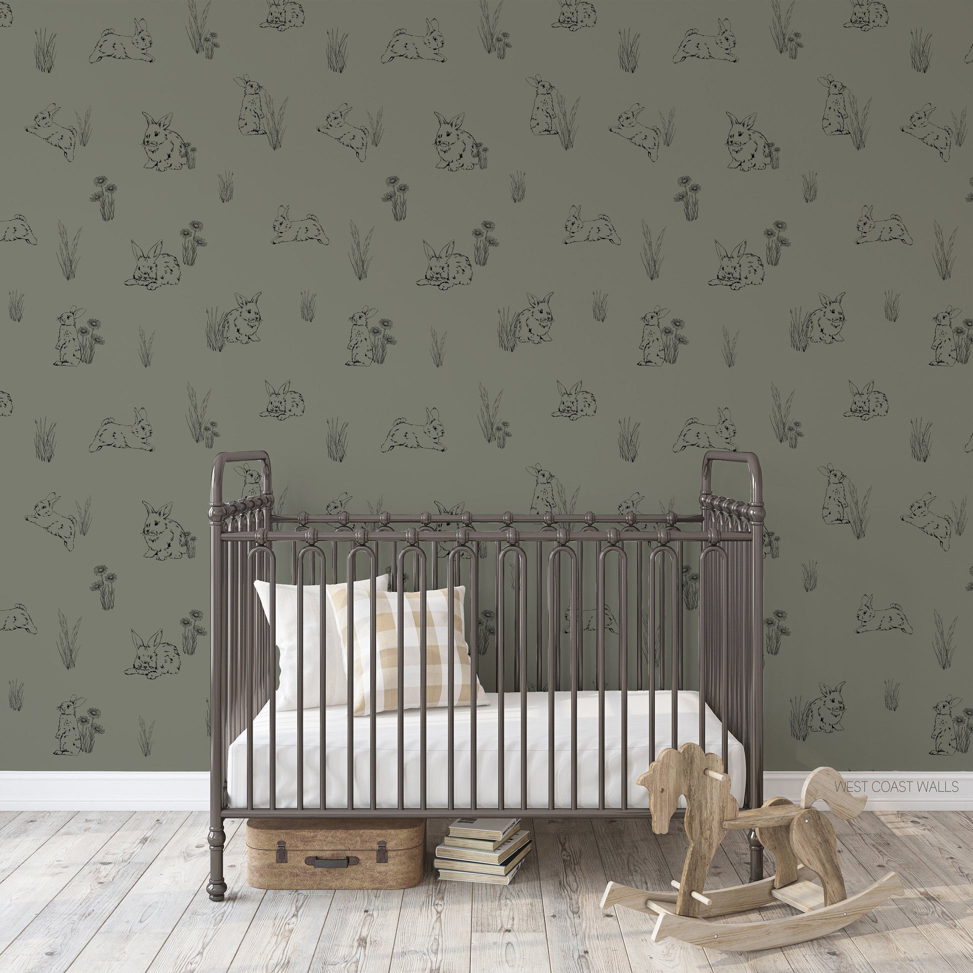 Hand-Drawn Bunnies Wallpaper