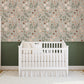 Neutral Whimsical Meadow Blooms Wallpaper