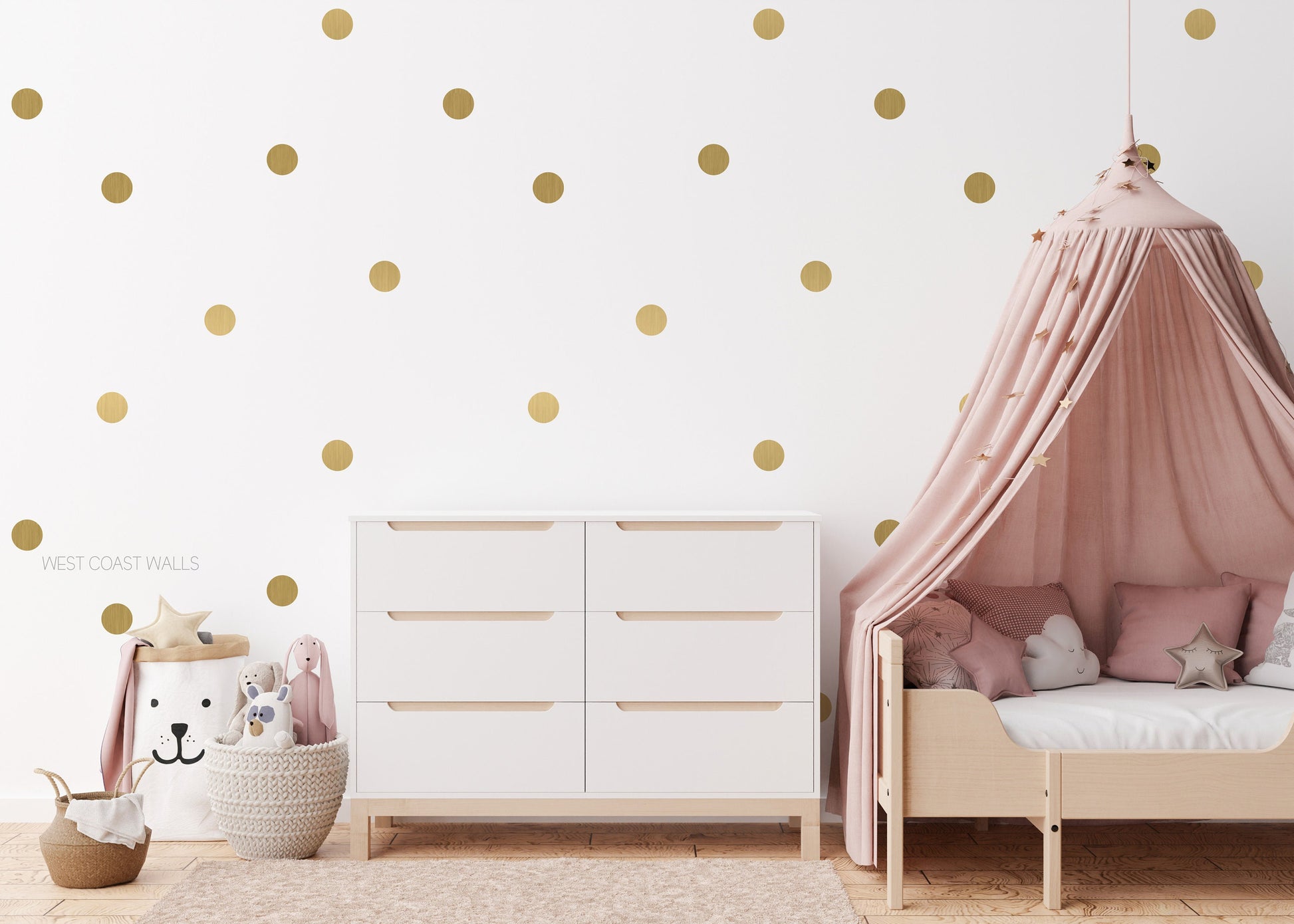 Metallic Gold Dot Wall Decals