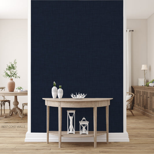 Navy Seagrass Wallpaper