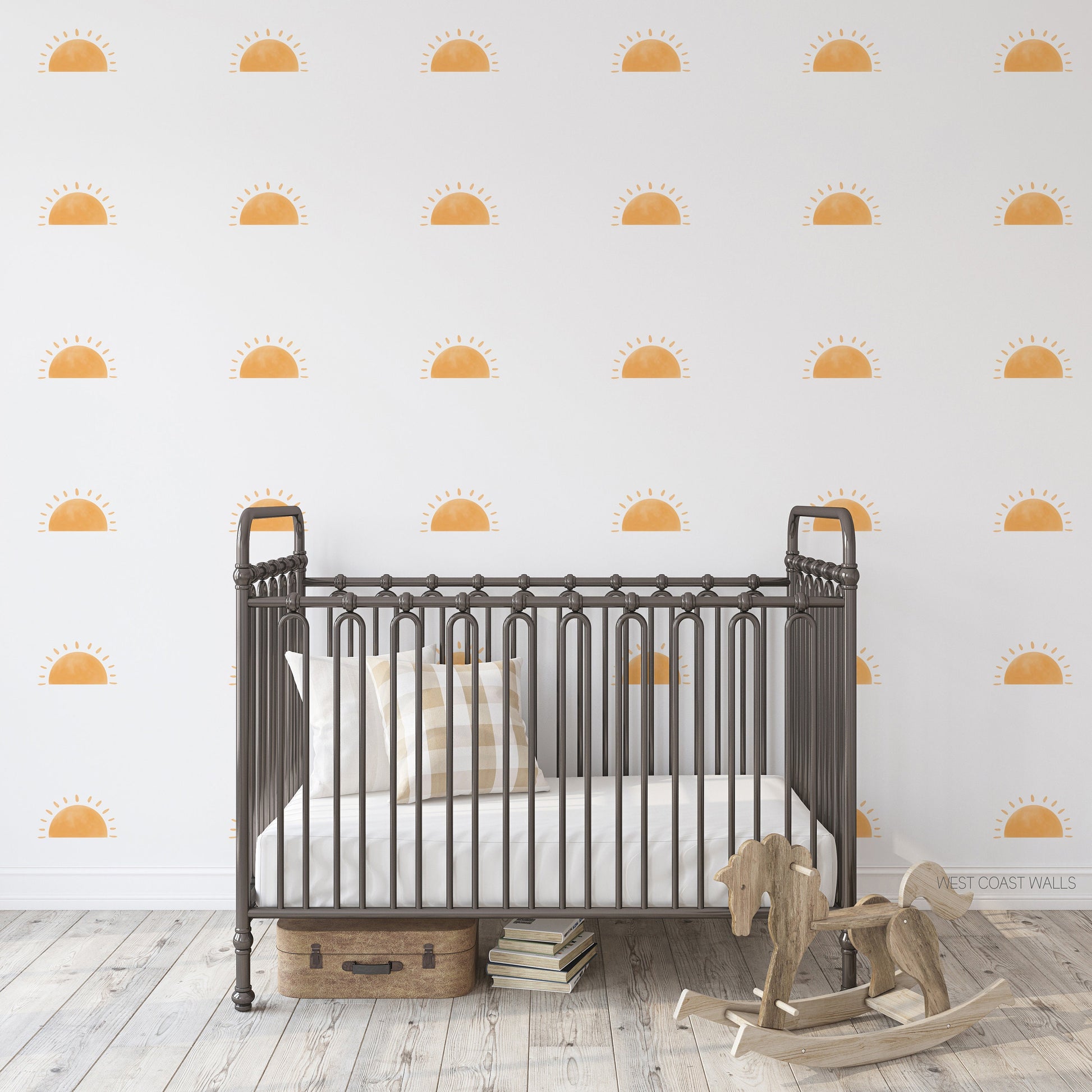 Bright Watercolor Sun Removable Wall Decal