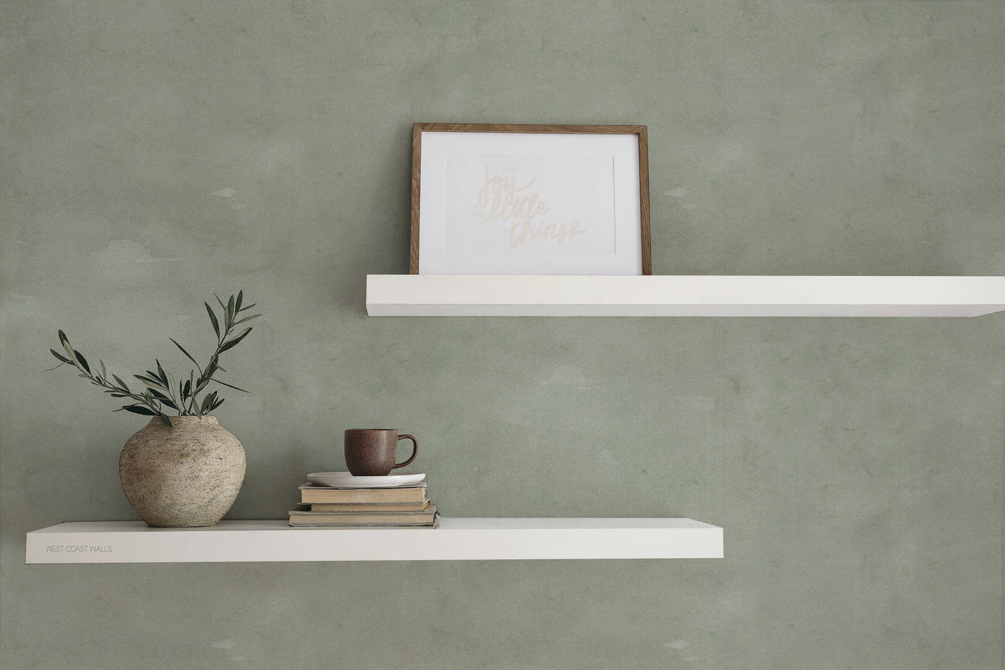 Subtle Sage Green Textured Wallpaper