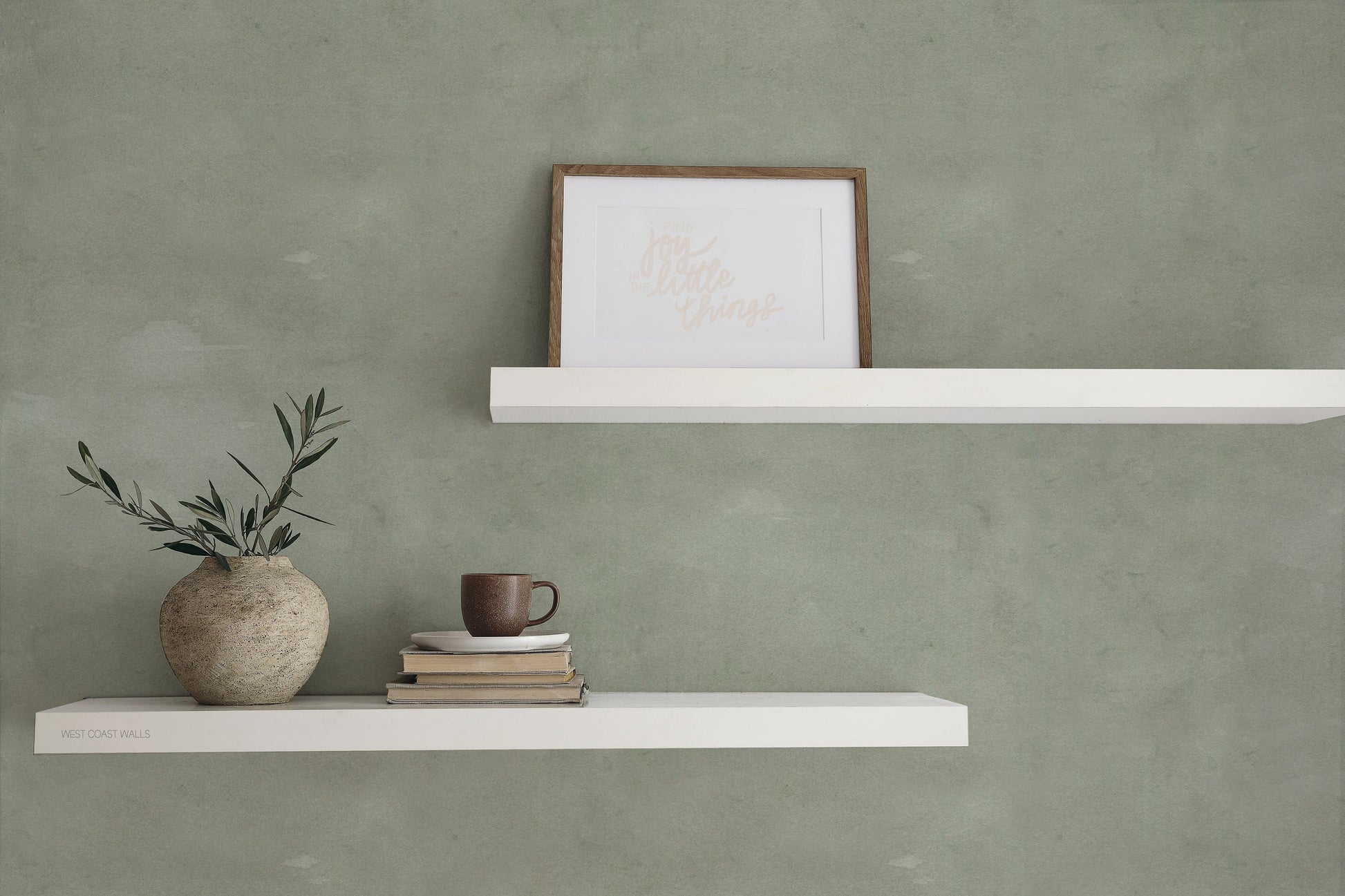 Subtle Sage Green Textured Wallpaper