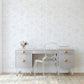 Rose and Hydrangea Drawn Floral Wallpaper