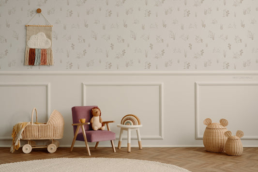 Hand-Drawn Bunnies Wallpaper