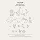 Drawn Jungle Animals Removable Wall Decals