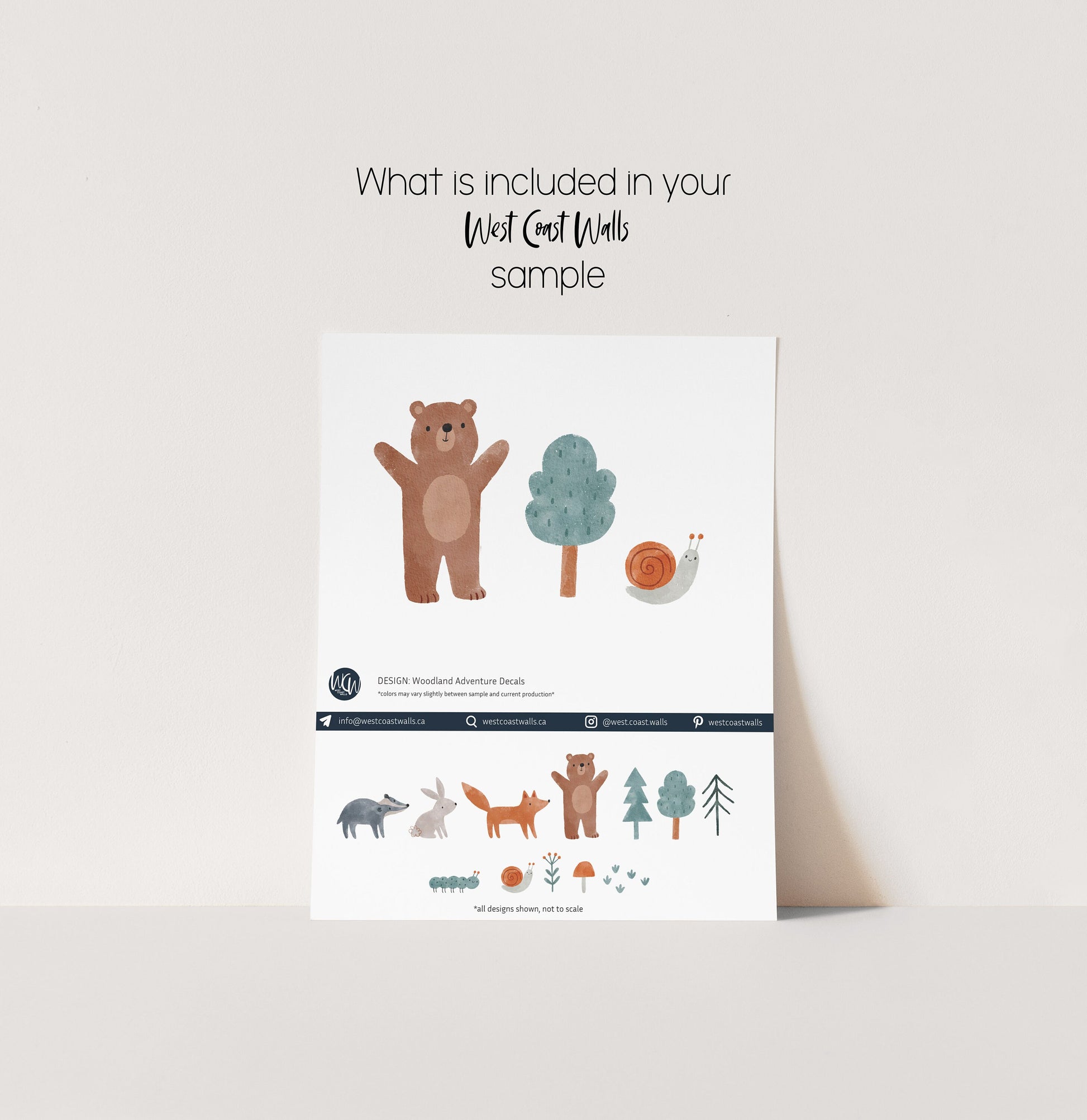 Woodland Adventure Removable Wall Decals