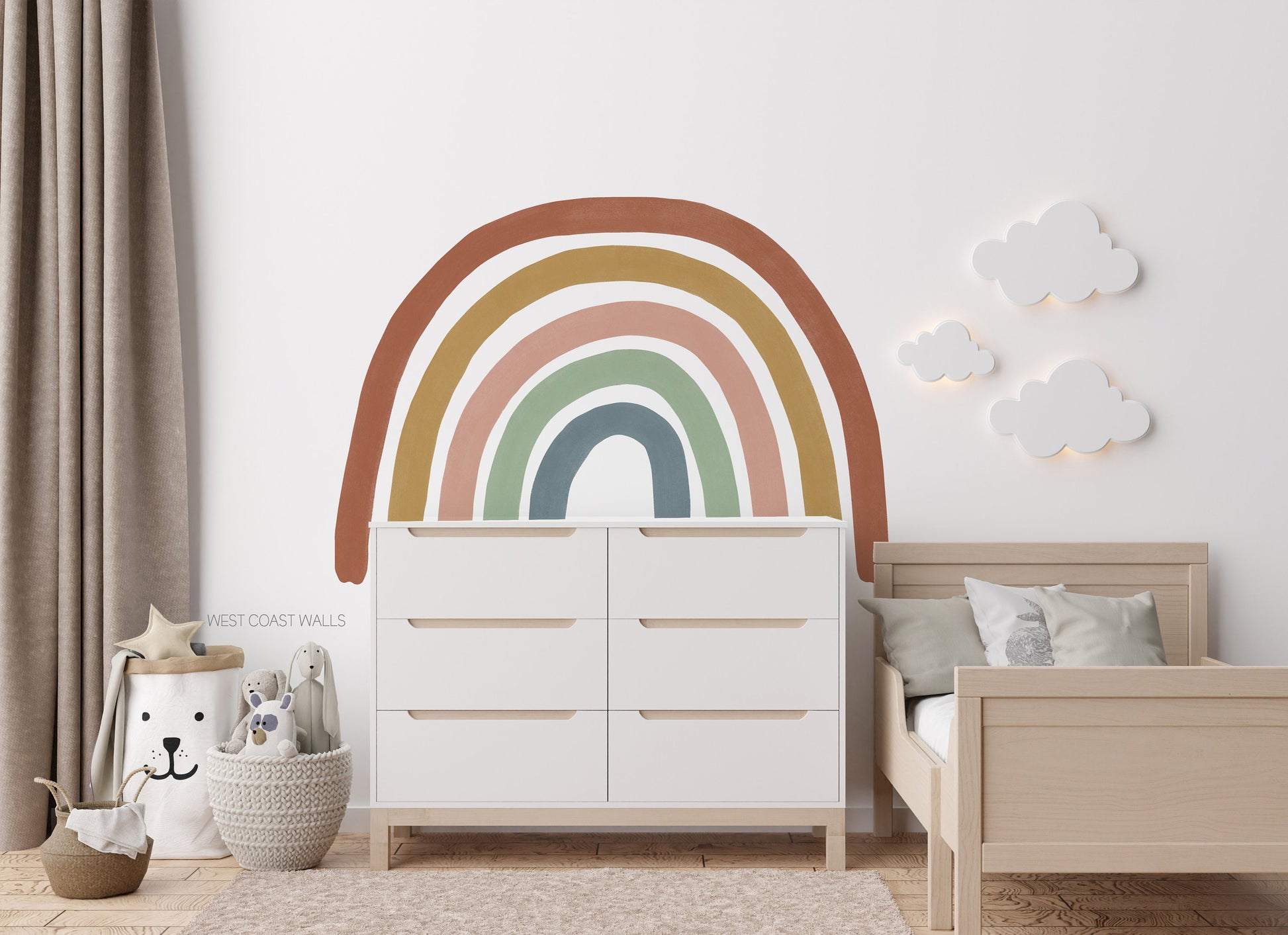 Large Earthy Toned Rainbow Decal