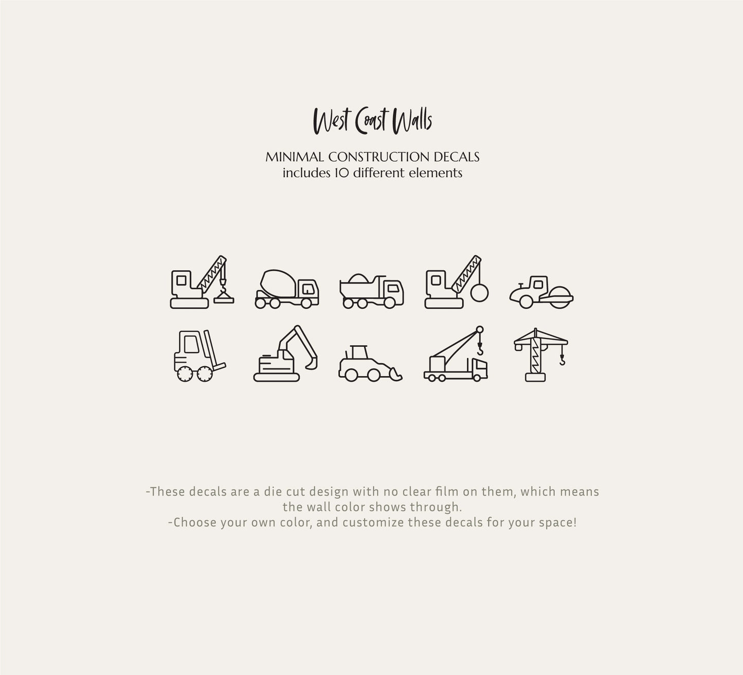 Minimalist Construction Decals