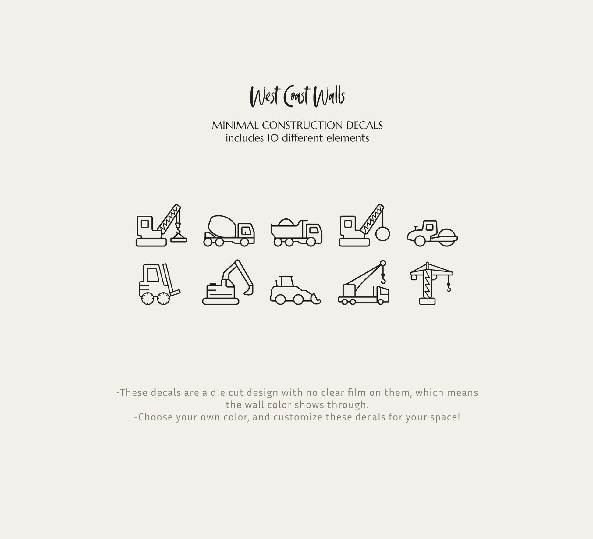 Minimalist Construction Decals